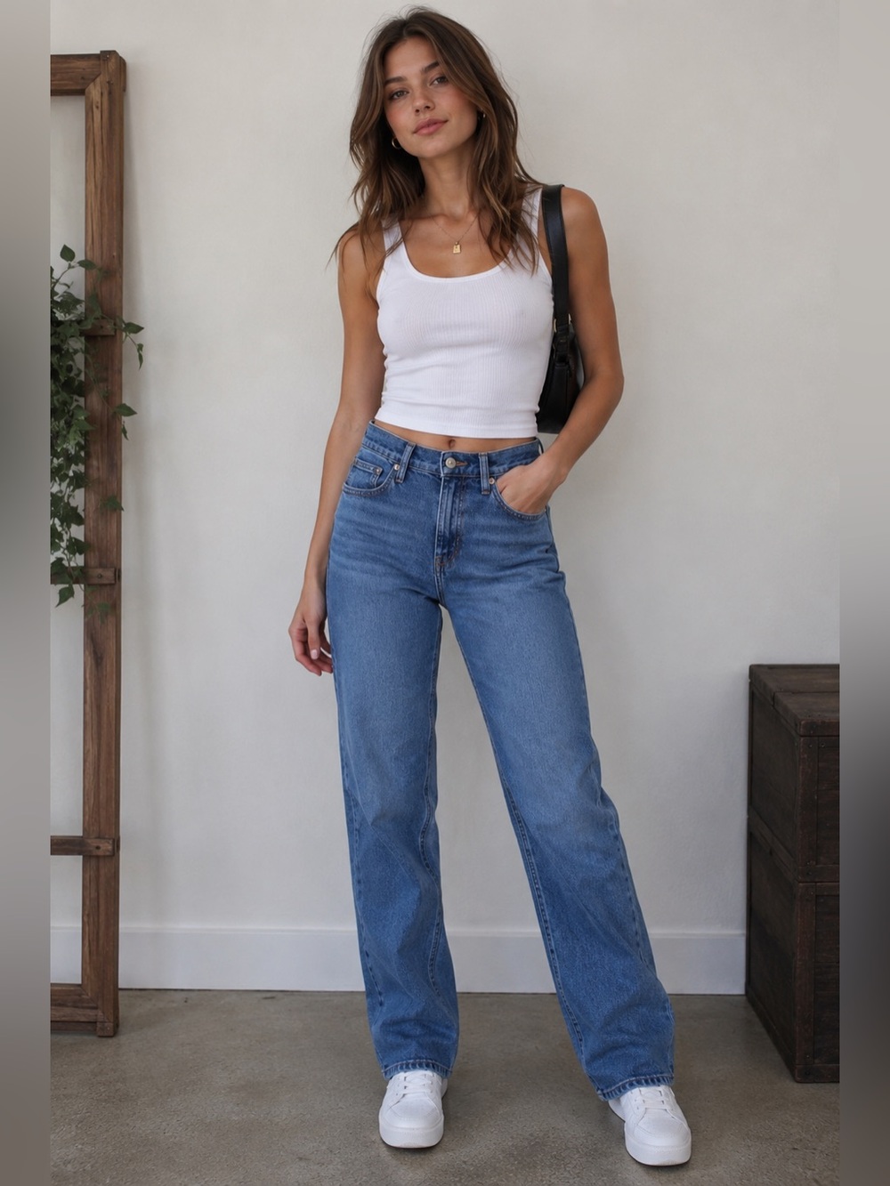 American Eagle 90’s Straight Medium Wash High Rise Relaxed Jeans Size 2 - Picture 1 of 14